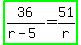 highlight_green%2836%2F%28r-5%29=51%2Fr%29