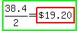 highlight_green%2838.4%2F2+=+highlight%28%22%2419.20%22%29%29