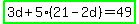 highlight_green%283d%2B5%2821-2d%29=49%29