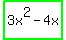 highlight_green%283x%5E2+-+4x%29