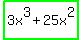 highlight_green%283x%5E3+%2B+25x%5E2%29