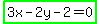 highlight_green%283x+-+2y+-+2+=+0%29