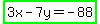 highlight_green%283x-7y=-88%29