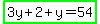 highlight_green%283y%2B2%2By=54%29