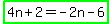 highlight_green%284n%2B2=-2n-6%29