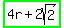highlight_green%284r%2B2sqrt%282%29%29