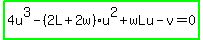 highlight_green%284u%5E3-%282L%2B2w%29u%5E2%2BwLu-v=0%29