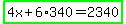 highlight_green%284x%2B6%2A340=2340%29