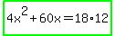 highlight_green%284x%5E2%2B60x=18%2A12%29