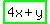 highlight_green%284x+%2B+y%29