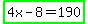 highlight_green%284x-8=190%29