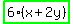 highlight_green%286%28x+%2B+2y%29%29