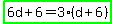 highlight_green%286d%2B6=3%28d%2B6%29%29