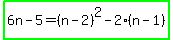 highlight_green%286n-5=%28n-2%29%5E2-2%28n-1%29%29