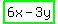 highlight_green%286x+-+3y%29