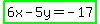 highlight_green%286x-5y=-17%29