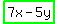 highlight_green%287x+-+5y%29