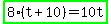 highlight_green%288%28t%2B10%29=10t%29