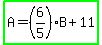 highlight_green%28A=%286%2F5%29B%2B11%29