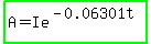 highlight_green%28A=Ie%5E%28-0.06301t%29%29