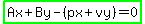 highlight_green%28Ax%2BBy-%28px%2Bvy%29=0%29