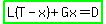 highlight_green%28L%28T-x%29%2BGx=D%29