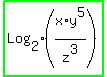 highlight_green%28Log%5B2%5D%28x%2Ay%5E5%2Fz%5E3%29%29