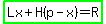 highlight_green%28Lx%2BH%28p-x%29=R%29