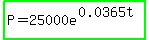 highlight_green%28P=25000e%5E%280.0365t%29%29