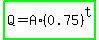 highlight_green%28Q=A%2A%280.75%29%5Et%29