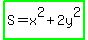 highlight_green%28S=x%5E2%2B2y%5E2%29