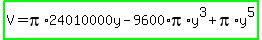 highlight_green%28V=pi%2A24010000y-9600%2Api%2Ay%5E3%2Bpi%2Ay%5E5%29