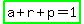 highlight_green%28a%2Br%2Bp=1%29