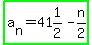 highlight_green%28a%5Bn%5D+=+41%261%2F2+-+n%2F2%29