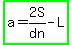 highlight_green%28a+=+2S%2Fdn+-+L%29
