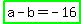 highlight_green%28a-b=-16%29