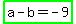 highlight_green%28a-b=-9%29