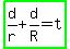 highlight_green%28d%2Fr%2Bd%2FR=t%29