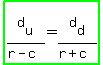 highlight_green%28d%5Bu%5D%2F%28r-c%29=d%5Bd%5D%2F%28r%2Bc%29%29