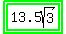 highlight_green%28highlight_green%2813.5sqrt%283%29%29%29