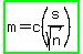 highlight_green%28m=c%28s%2Fsqrt%28n%29%29%29