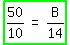 highlight_green%28matrix%281%2C3%2C+50%2F10%2C+%22=%22%2C+B%2F14%29%29
