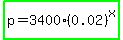 highlight_green%28p=3400%2A%280.02%29%5Ex%29