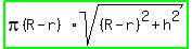 highlight_green%28pi%28R-r%29%2Asqrt%28%28R-r%29%5E2%2Bh%5E2%29%29