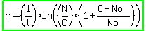highlight_green%28r=%281%2Ft%29%2Aln%28%28N%2FC%29%281%2B%28C-No%29%2FNo%29%29%29