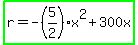 highlight_green%28r=-%285%2F2%29x%5E2%2B300x%29