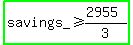 highlight_green%28savings_%3E=%282955%29%2F3%29