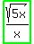 highlight_green%28sqrt%285x%29%2Fx%29
