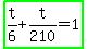 highlight_green%28t%2F6%2Bt%2F210=1%29