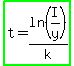 highlight_green%28t=ln%28I%2Fy%29%2Fk%29